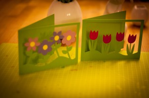 Bastelvorlage-Blumenkarte