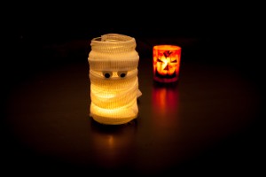 Windlicht „Mumie“ zu Halloween