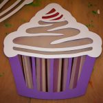 Bastelvorlage Cupcake Laterne zu St. Martin