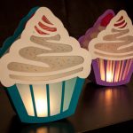 Bastelvorlage Cupcake Laterne zu St. Martin