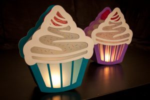 Bastelvorlage Cupcake Laterne zu St. Martin