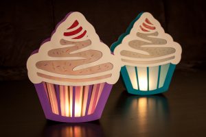 Bastelvorlage Cupcake Laterne zu St. Martin