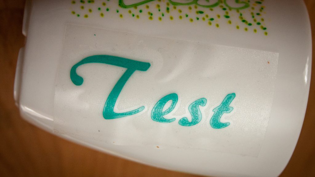 Porzellan beplotten - Test lebensmittelechte Klebefolie