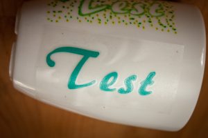 Porzellan beplotten - Test lebensmittelechte Klebefolie