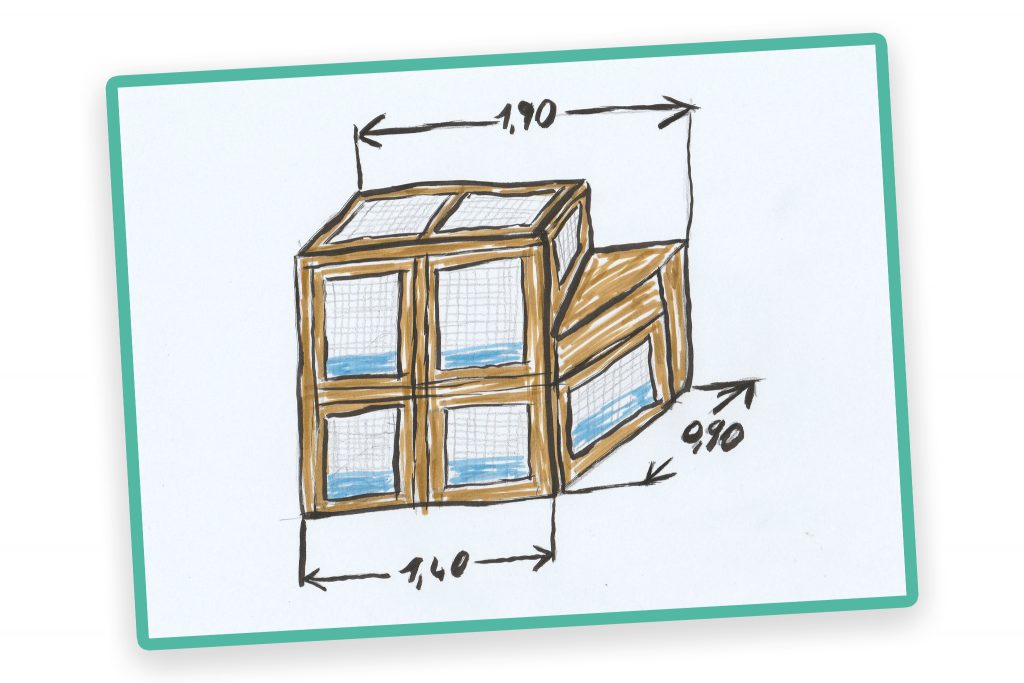 DIY - Kaninchenstall - aus Multiplex selbst gebaut - Der erste Plan